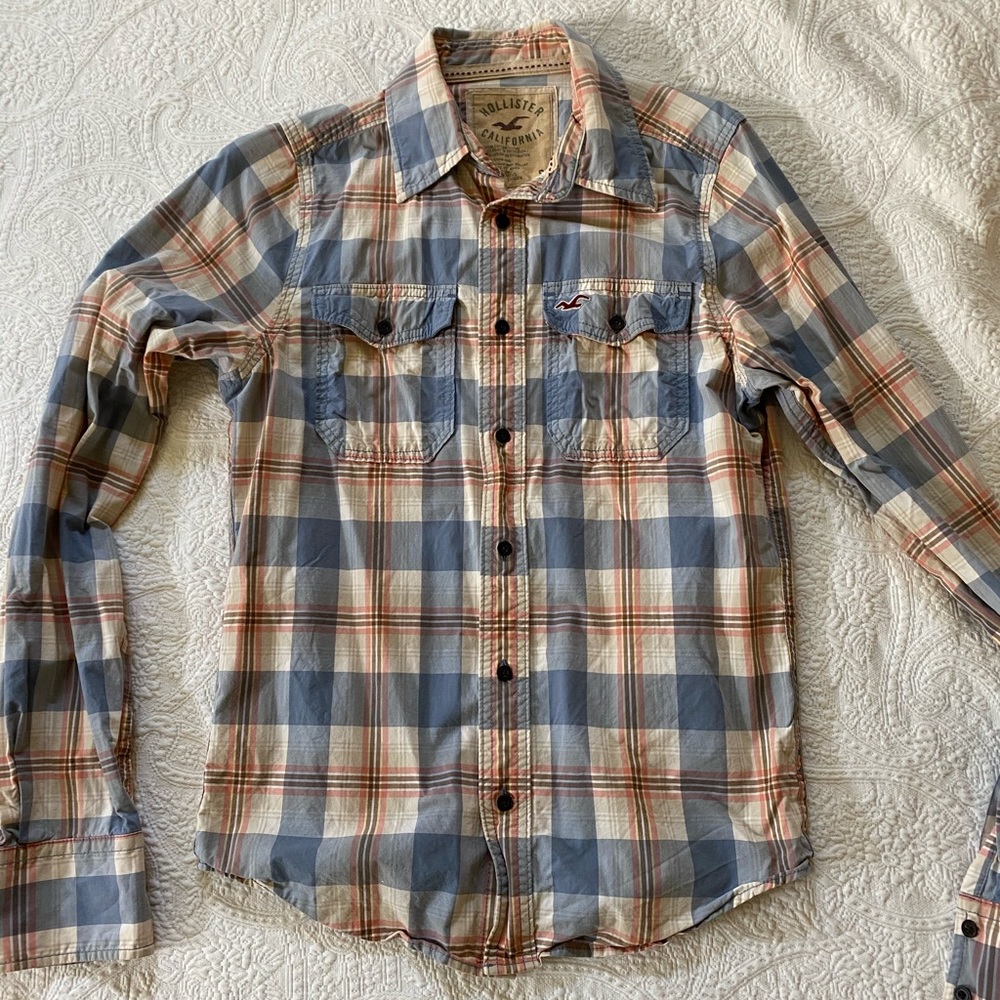 HOLLISTER MEN’S PLAID DRESS SHIRT